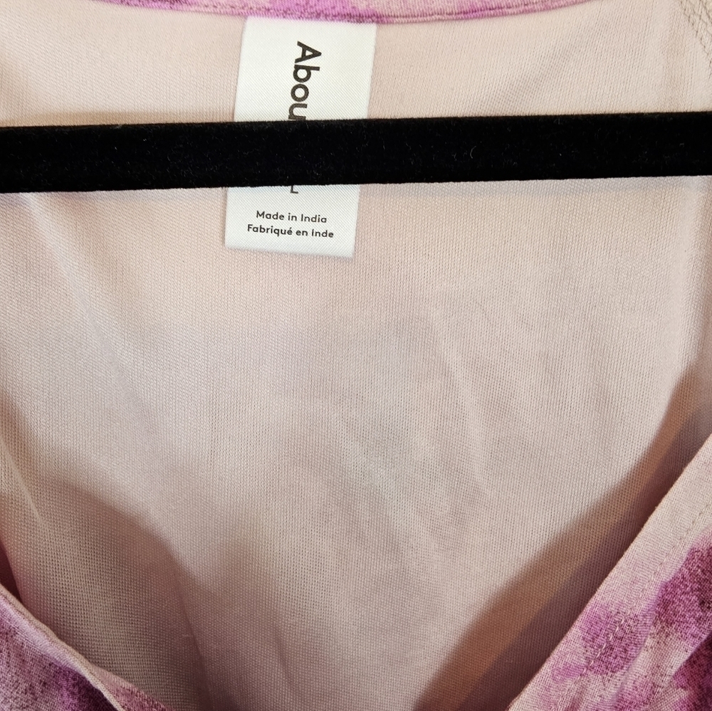 ABOUND Pink floral Leland dress V-neckline keyhole and tie front skater NWT - Picture 2 of 6